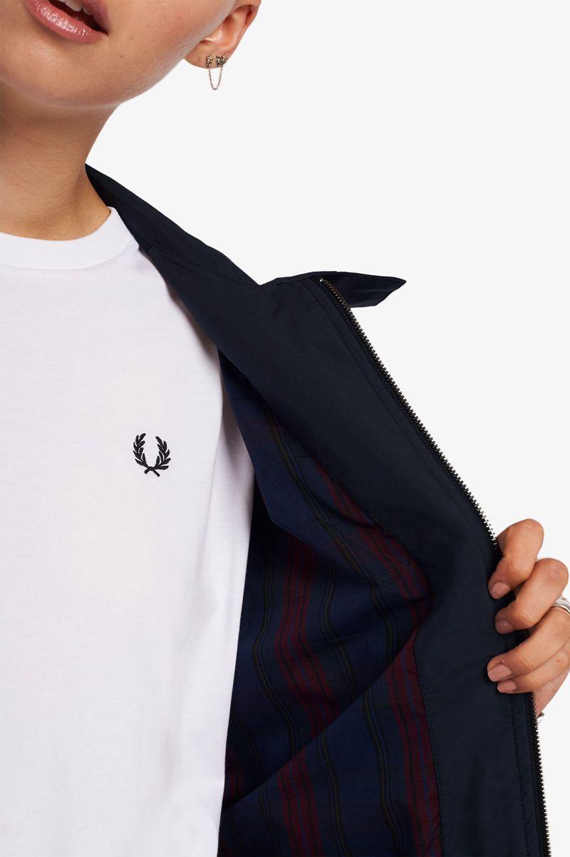 Navy Fred Perry Batwing Harrington Women's Jackets | PH 1901MQZA